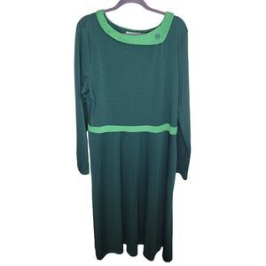 MissLook peter pan collar green dress size 5xl